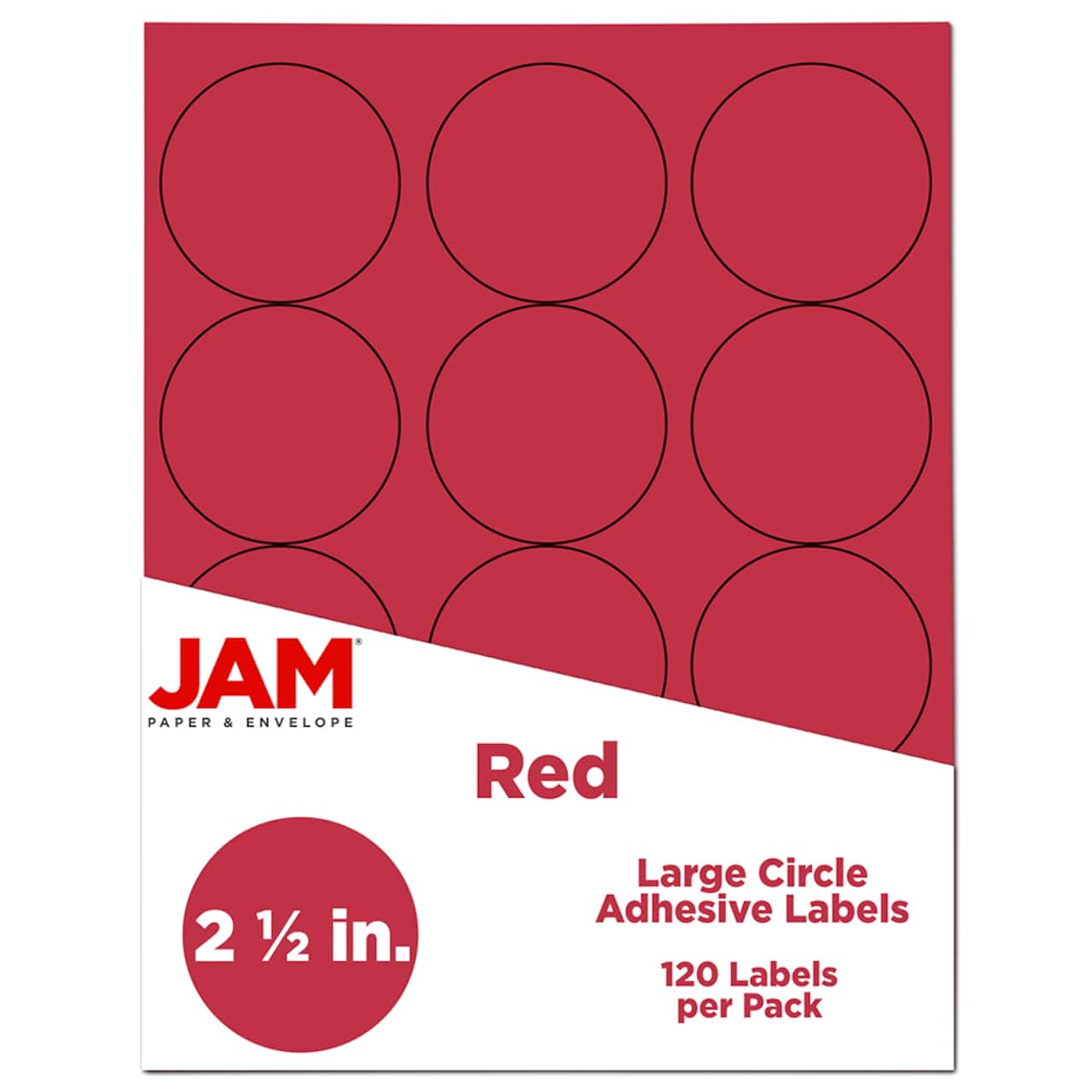 JAM Paper 2.5" Circle Product & Container Labels, 120ct.